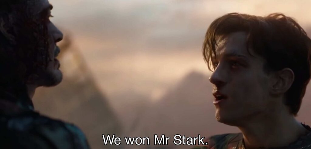 we won Mr. Stark